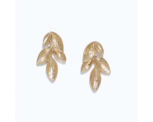 Earrings - Gold Leaf Clusters
