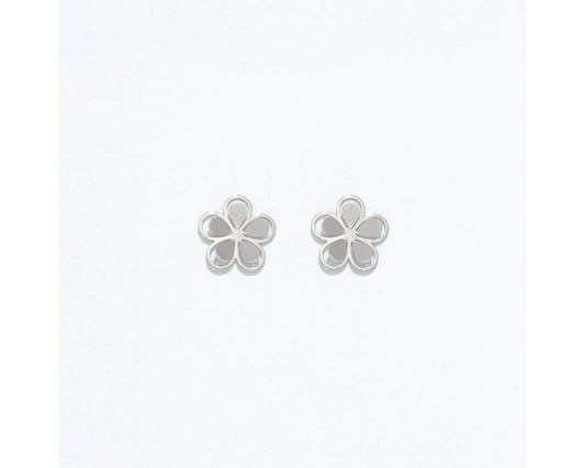 Cuties Earrings - Silver Cutout Flower