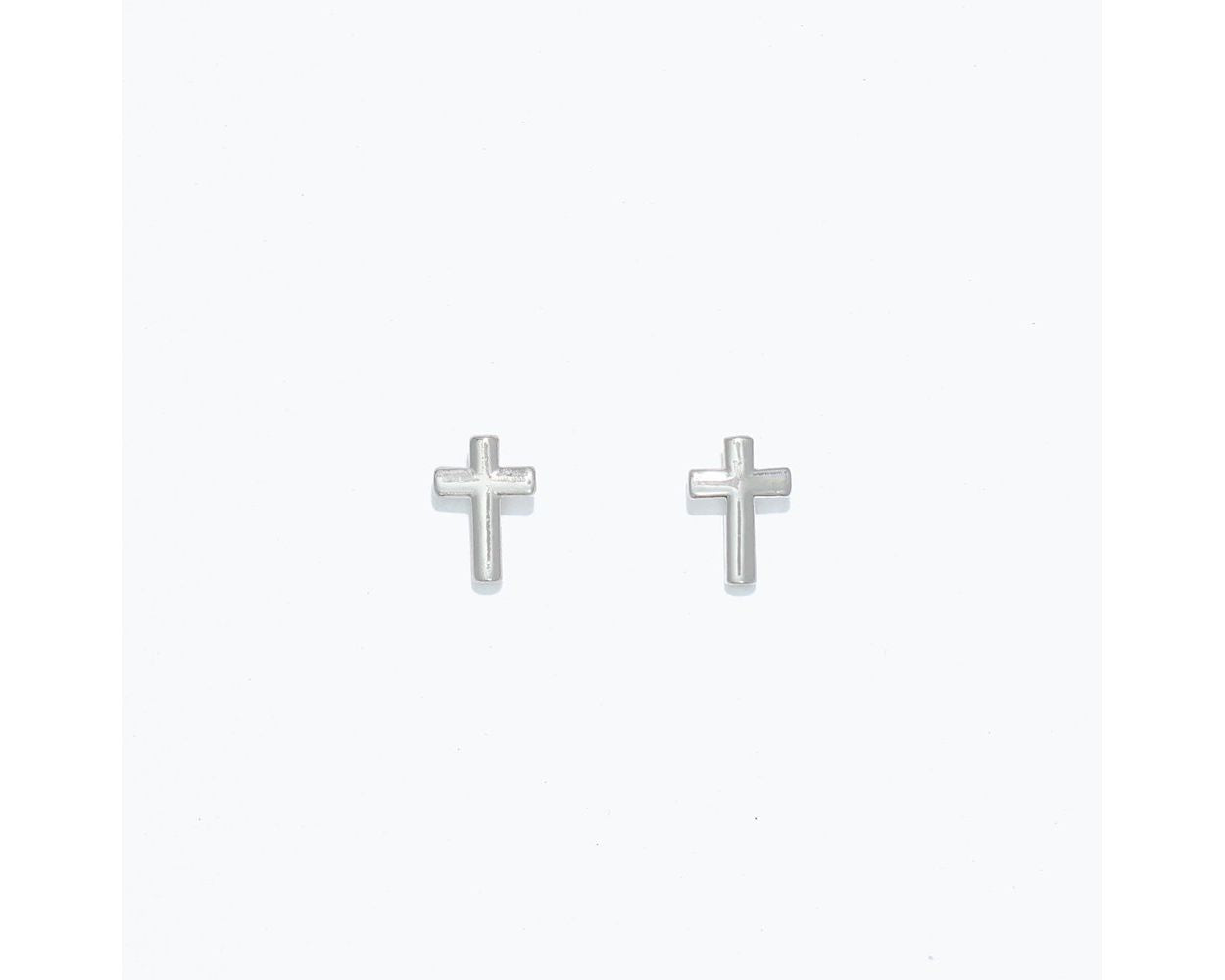 Cuties Earrings - Classic Silver Cross