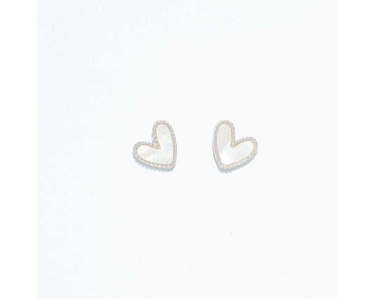 Cuties Earrings - Pearlized Hearts