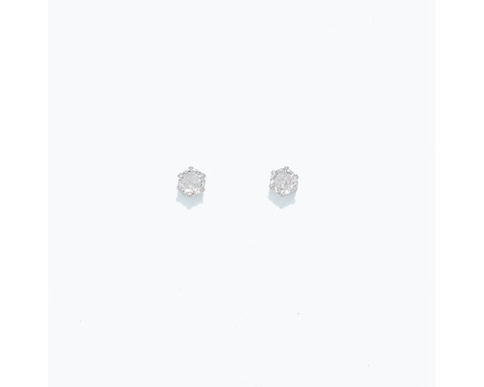 Cuties Earrings - CZ Studs in Silver