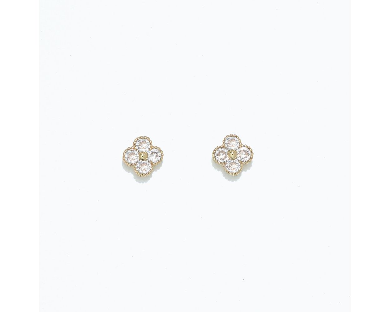 Cuties Earrings - Gold Clovers