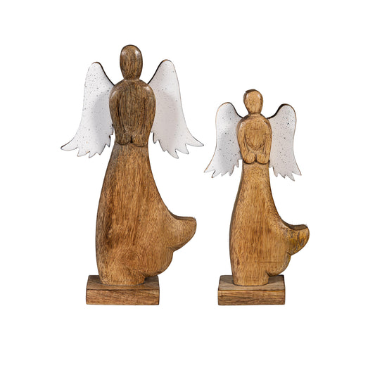 Large Wooden Enamel Angel
