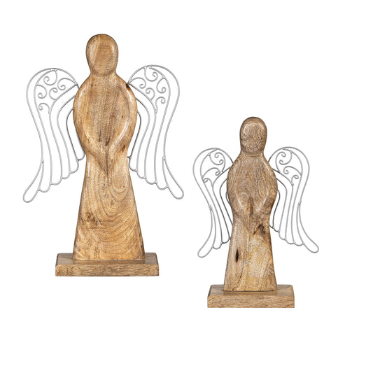 Nativity Wood/Metal Angel