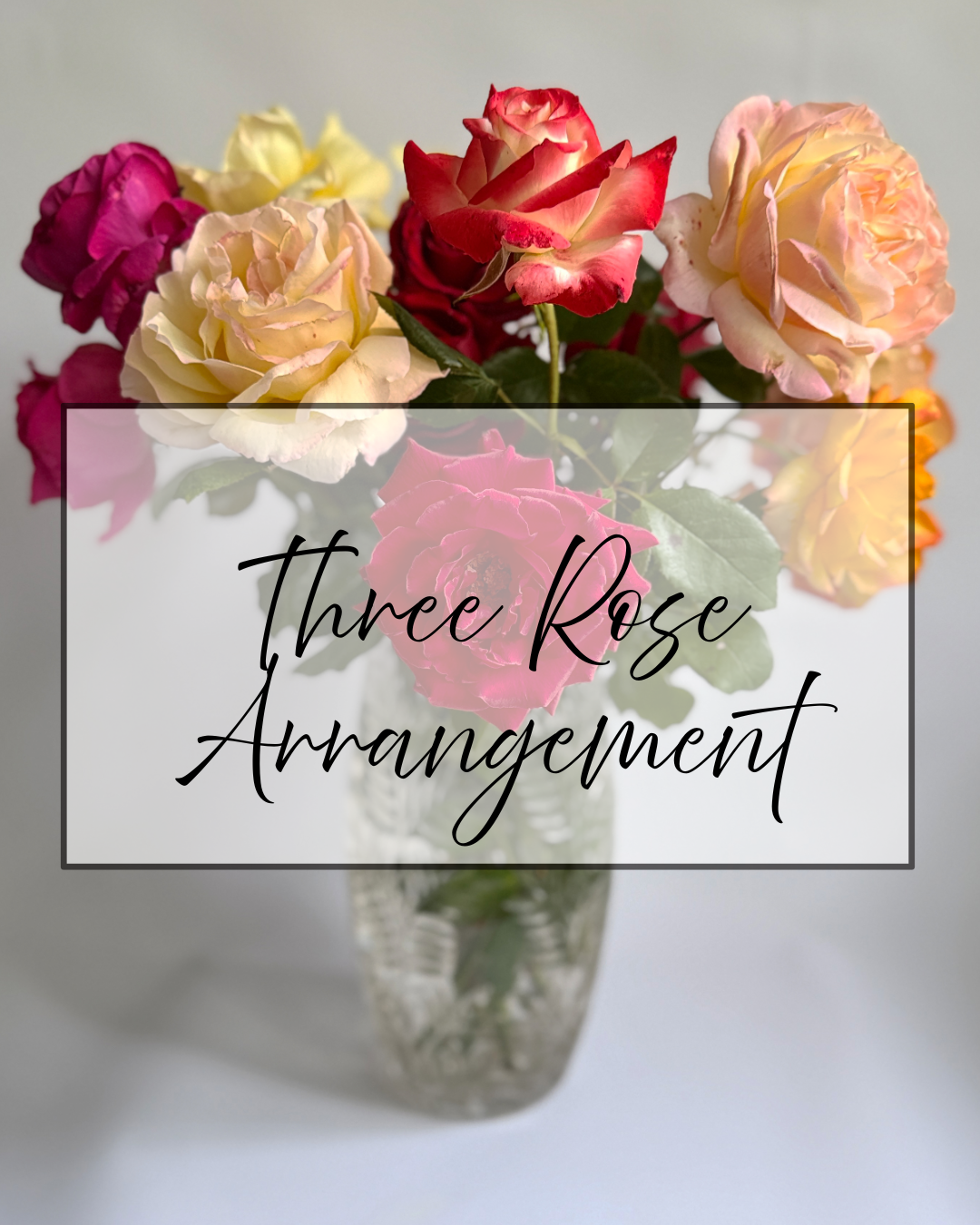 Three Rose Bud Vase