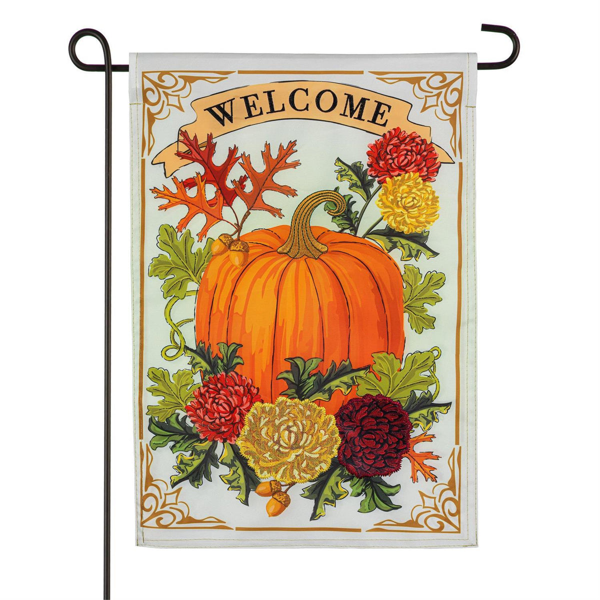 Garden Flag - Vintage Welcome Autumn Applique