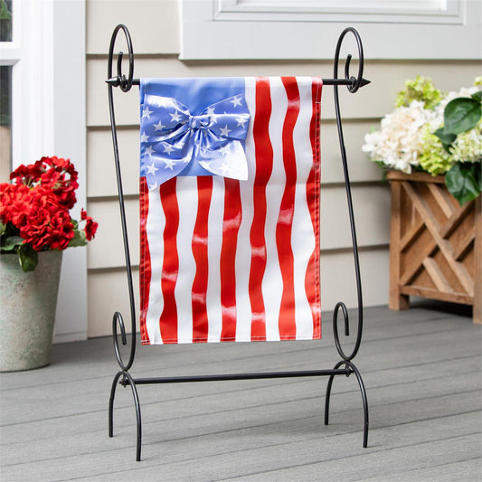 Garden Flag - Red White & Bows Applique