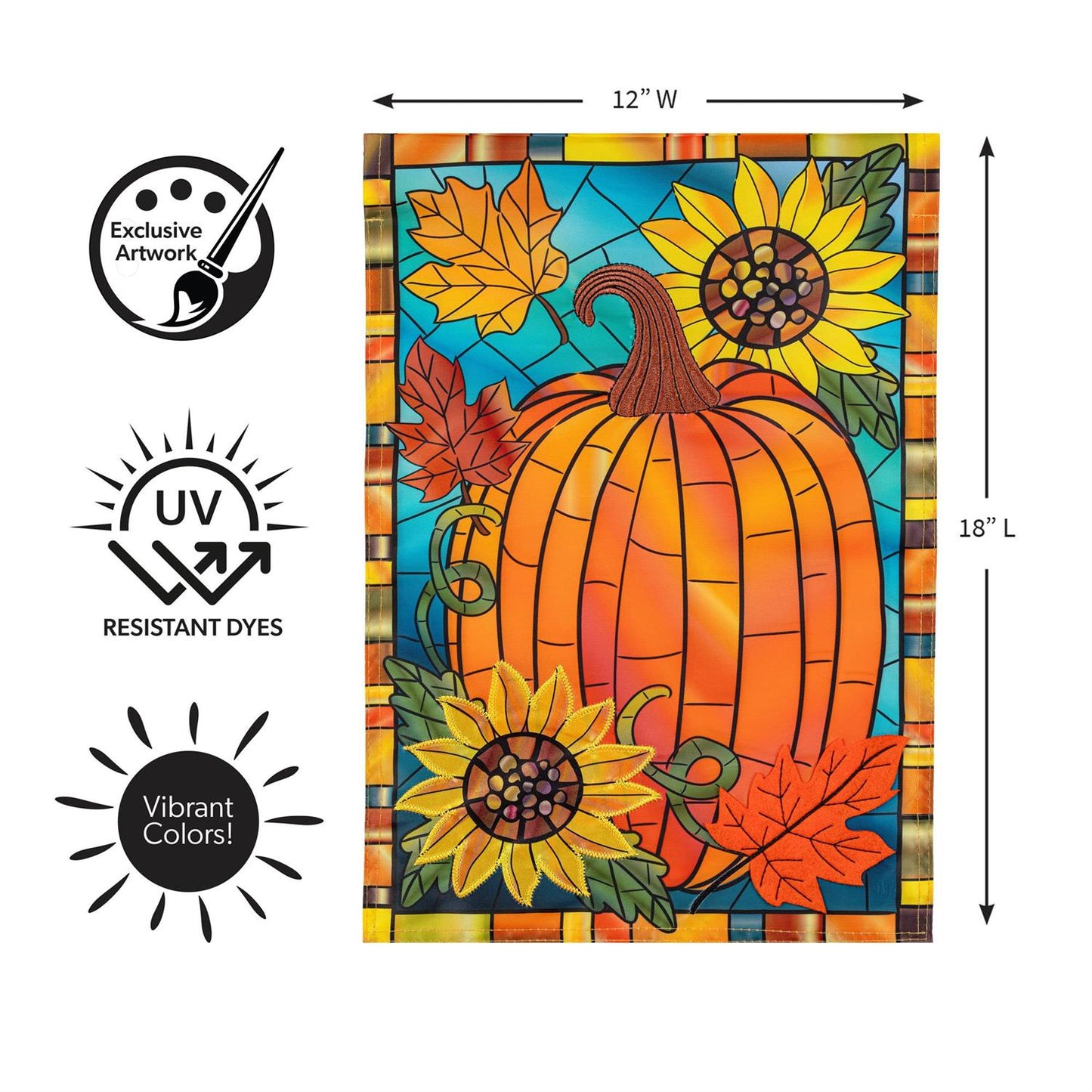Garden Flag - Stained Glass Applique