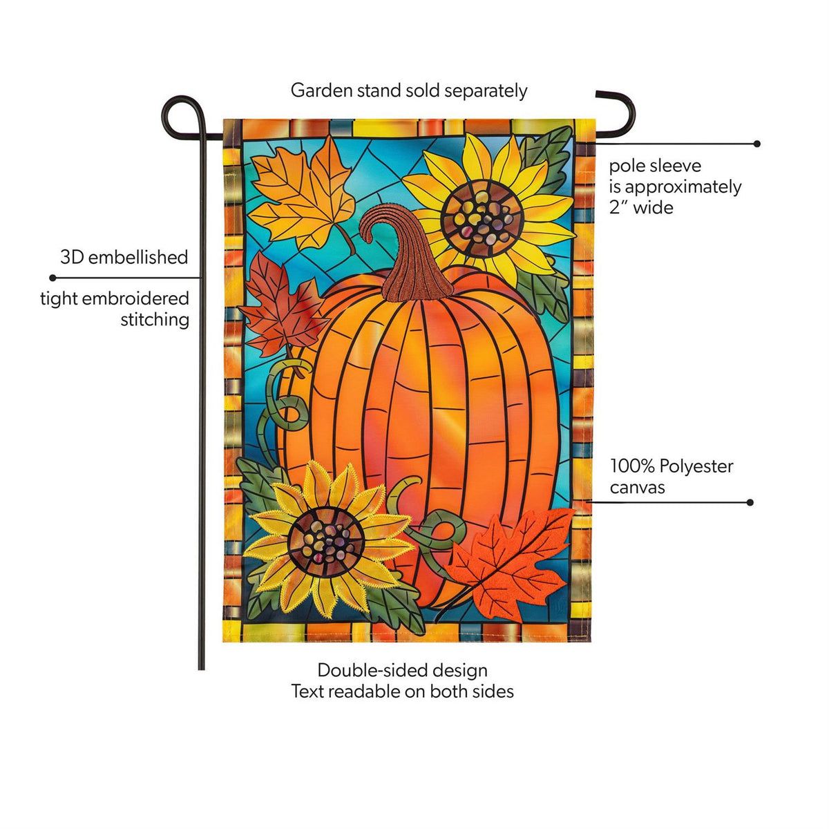 Garden Flag - Stained Glass Applique