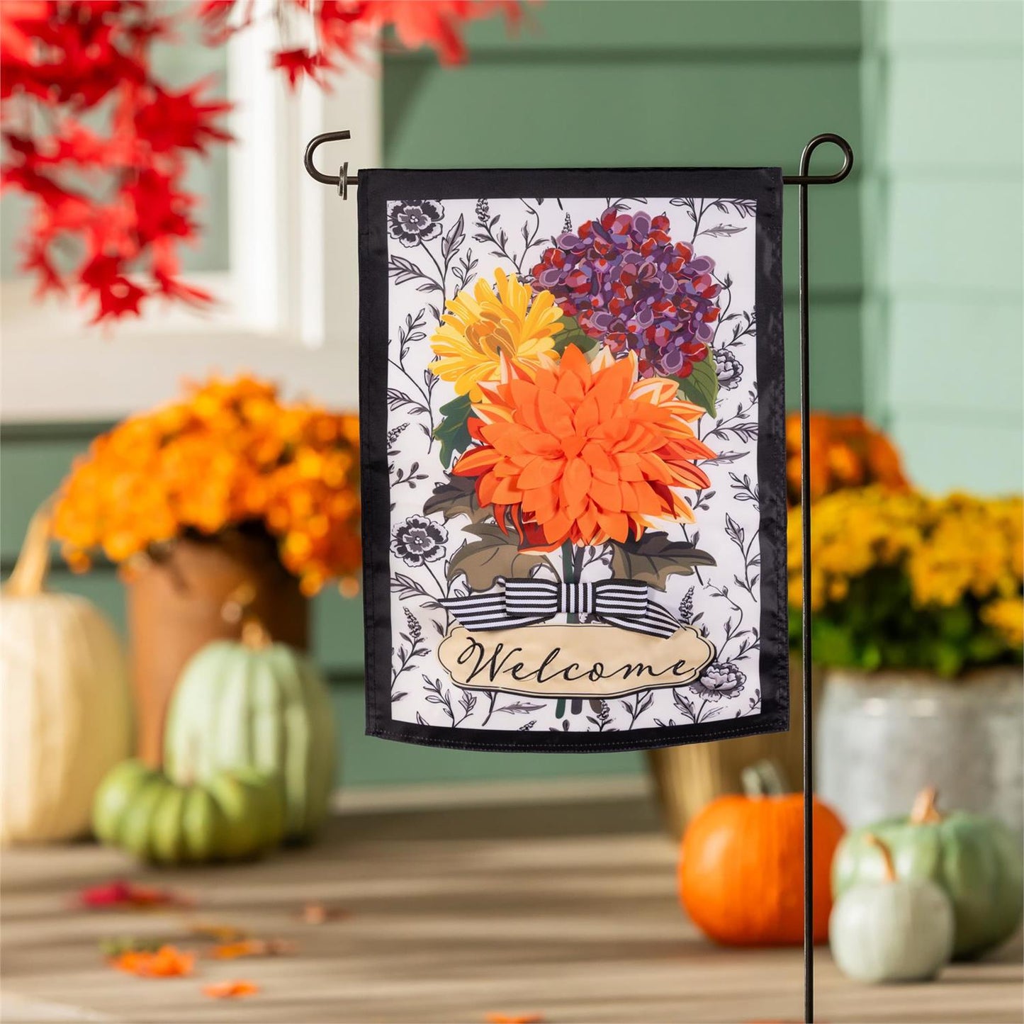 Garden Flag - Fall Floral Toile