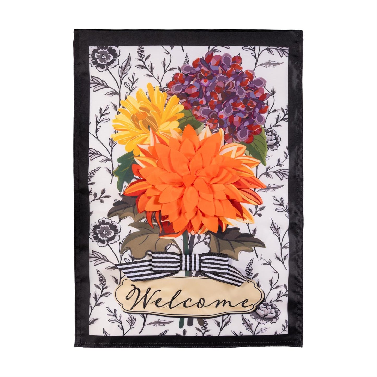 Garden Flag - Fall Floral Toile
