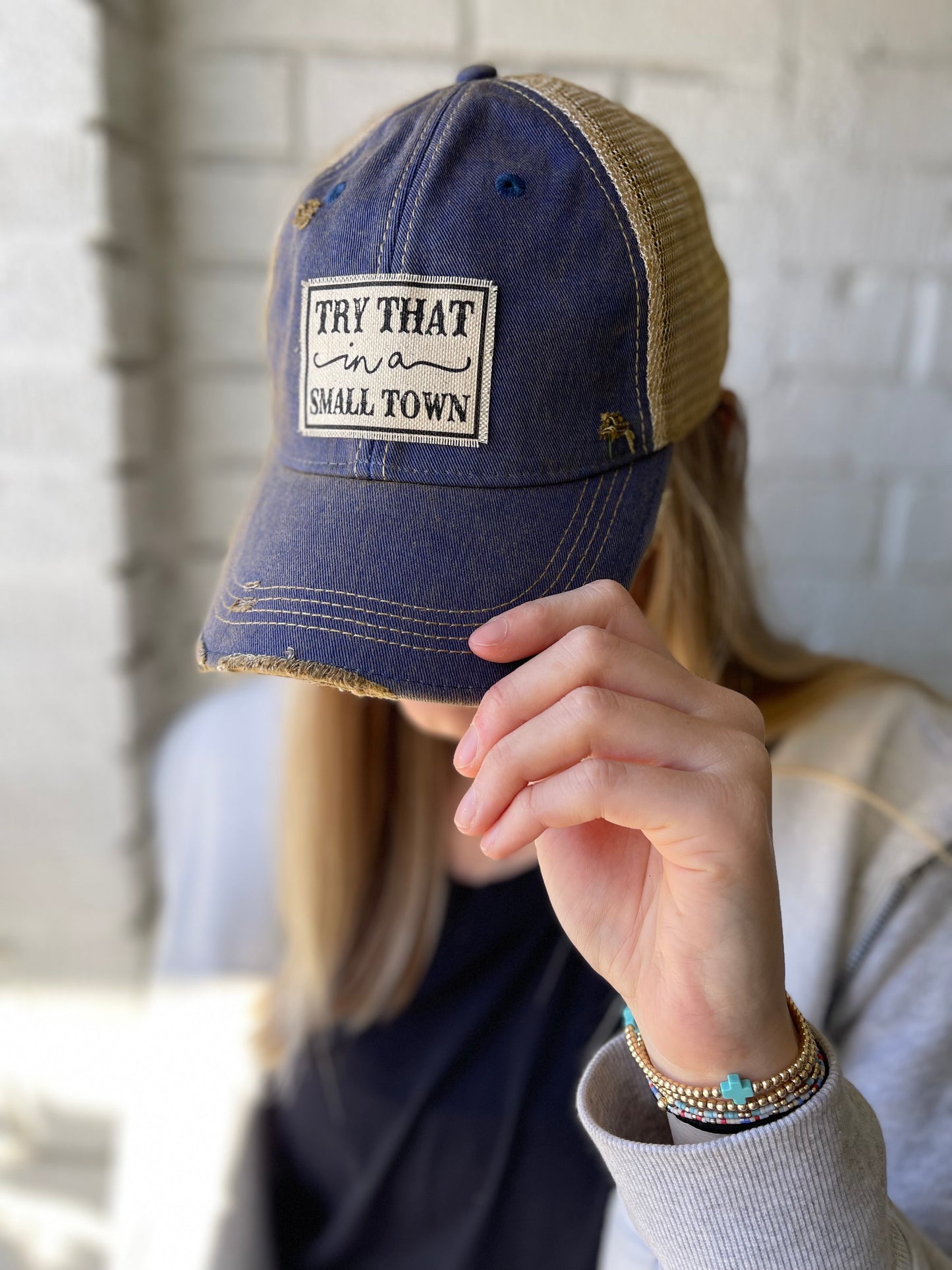 Hat - Try That in a Small Town Royal Blue