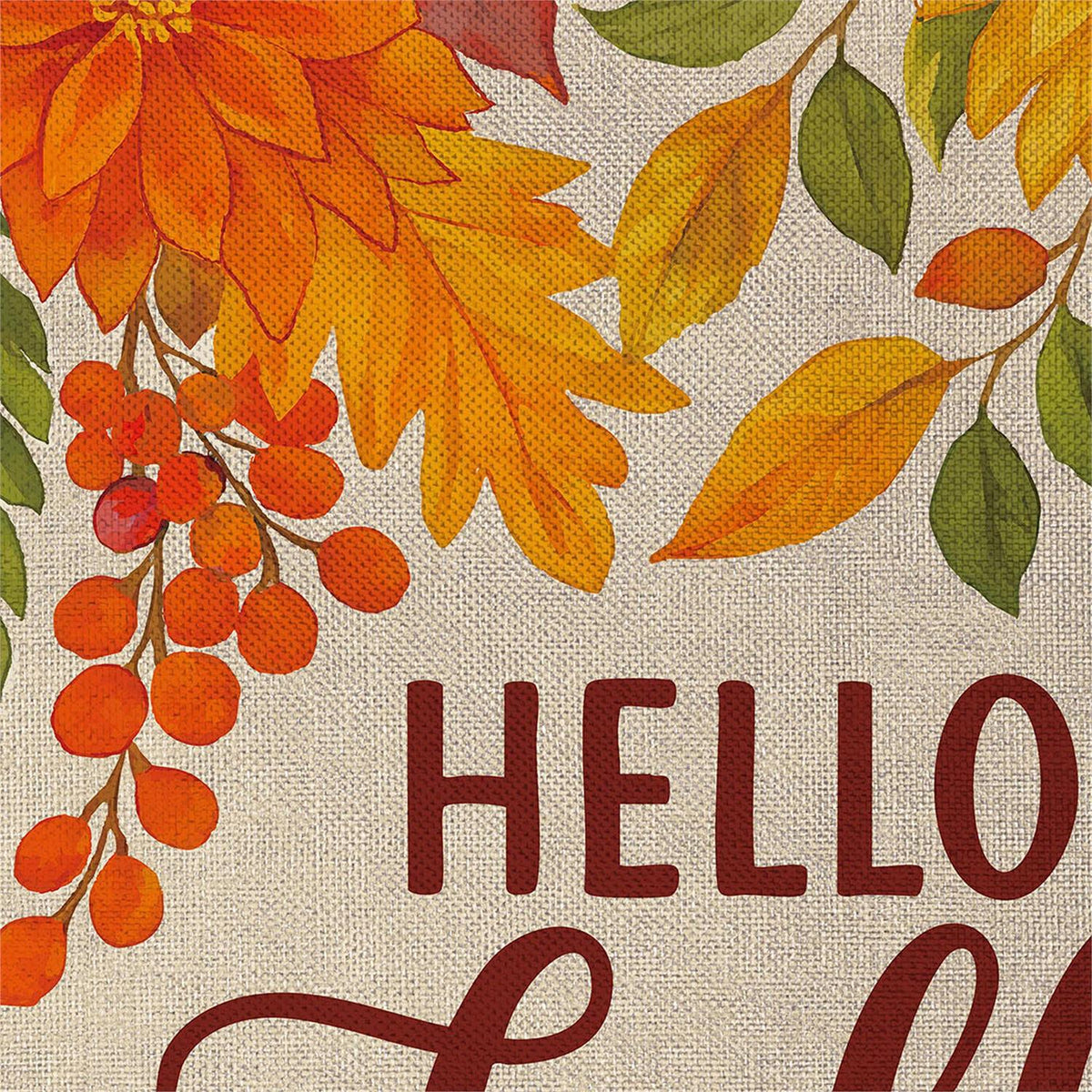 Garden Flag - Fall Floral Bloom Burlap