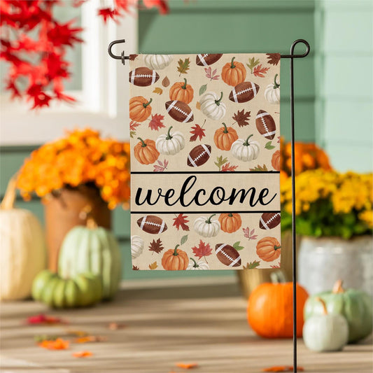 Garden Flag - Game Day Welcome Burlap
