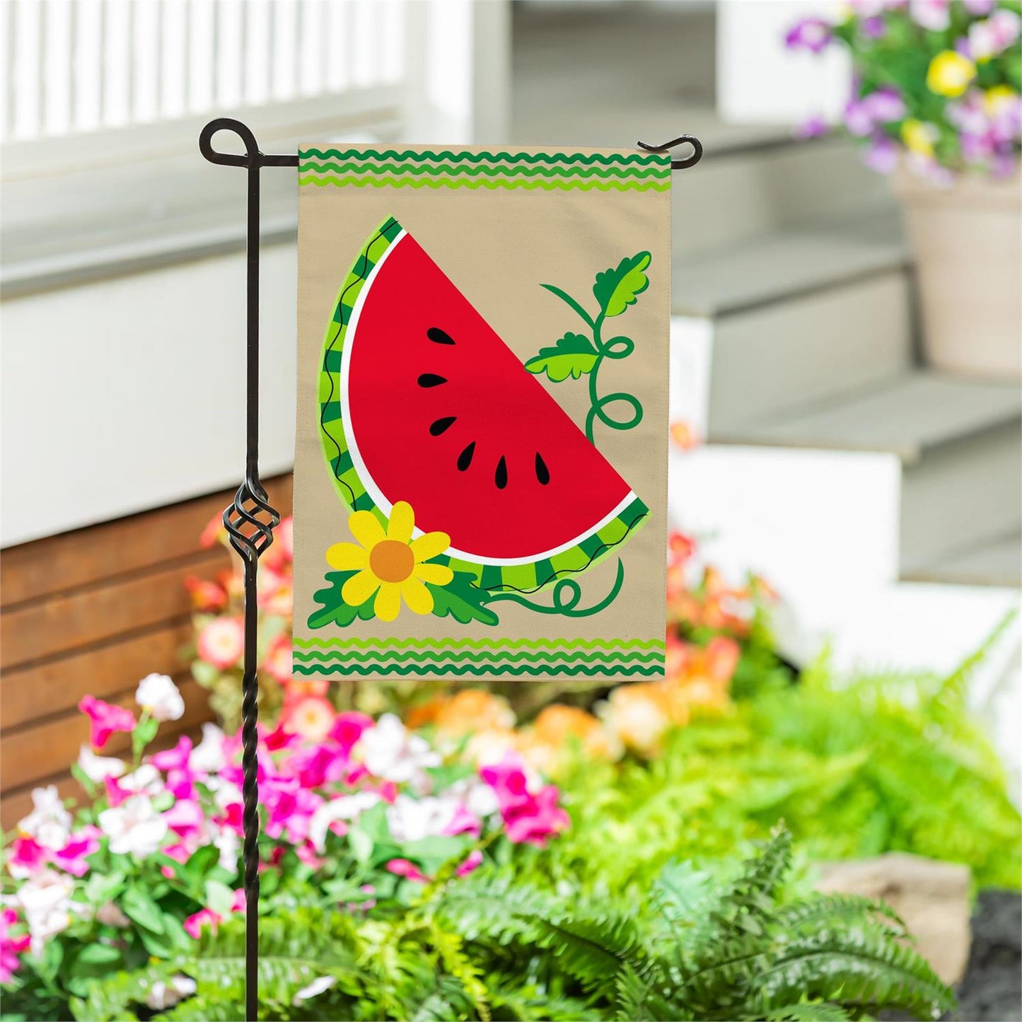 Garden Flag - Watermelon Slice Burlap