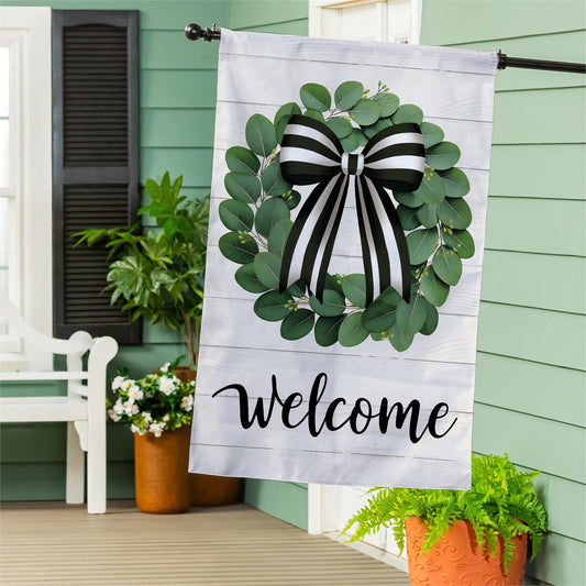 House Flag - Eucalyptus Leaves Burlap