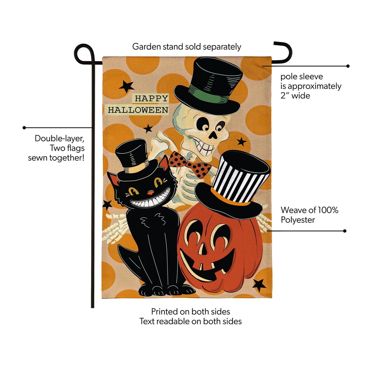 Garden Flag - Halloween Trio