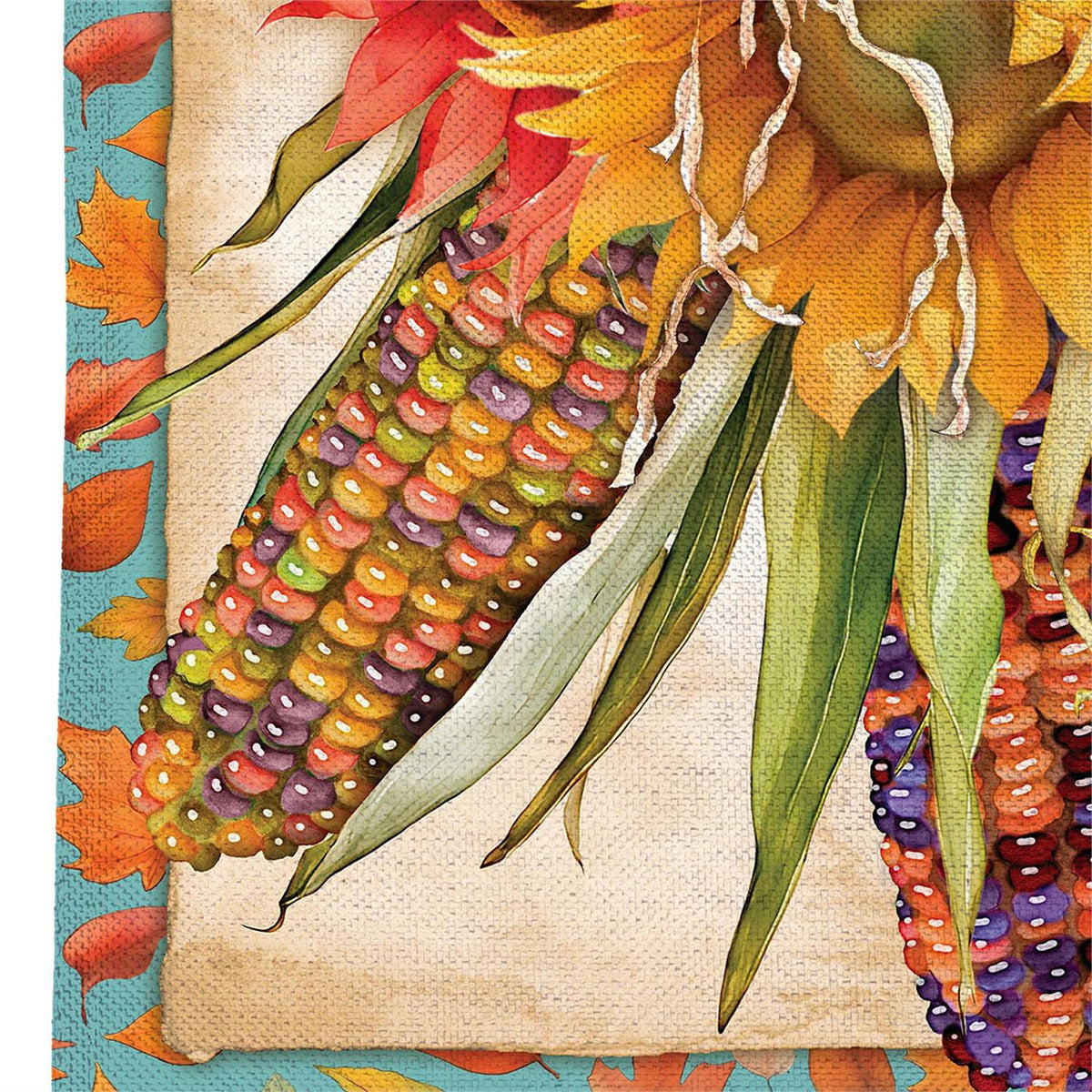 Garden Flag - Jeweled Fall Maize Burlap