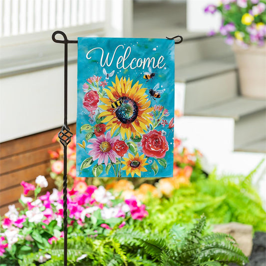 Garden Flag - Colorful Summer Blooms