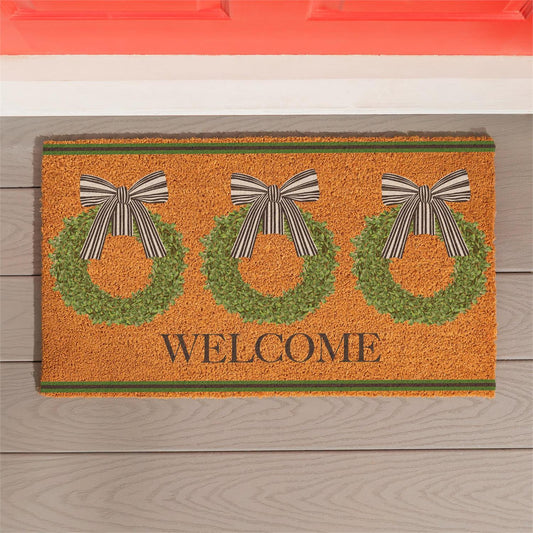 Coir Mat - Boxwood Wreaths