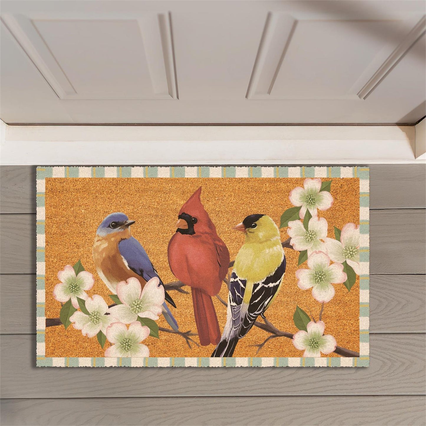 30" x 18" Coir Mat - What She Shed Bird Bunch
