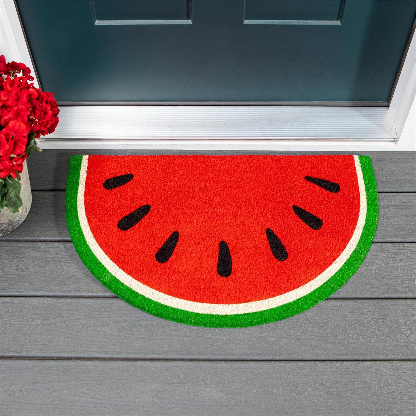 Coir Mat - Sweet Summer Piggy Watermelon Shaped