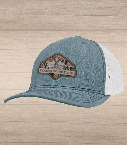 Hat - Diamond Buck Patch on Heather Grey