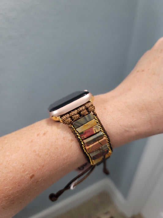 Delicate Picasso Jasper Apple Watch Strap