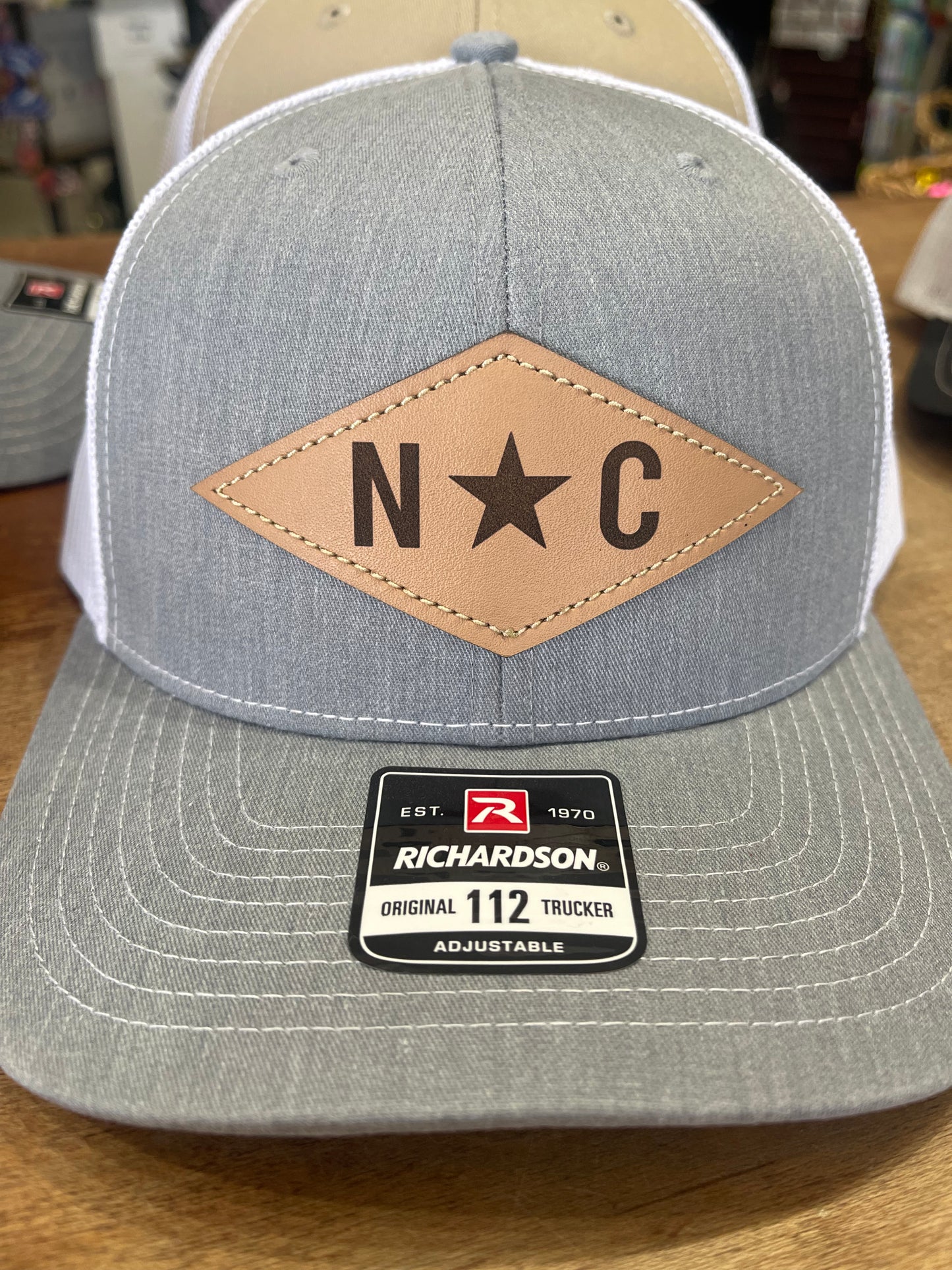 Hat - NC Diamond Heather Grey White 112