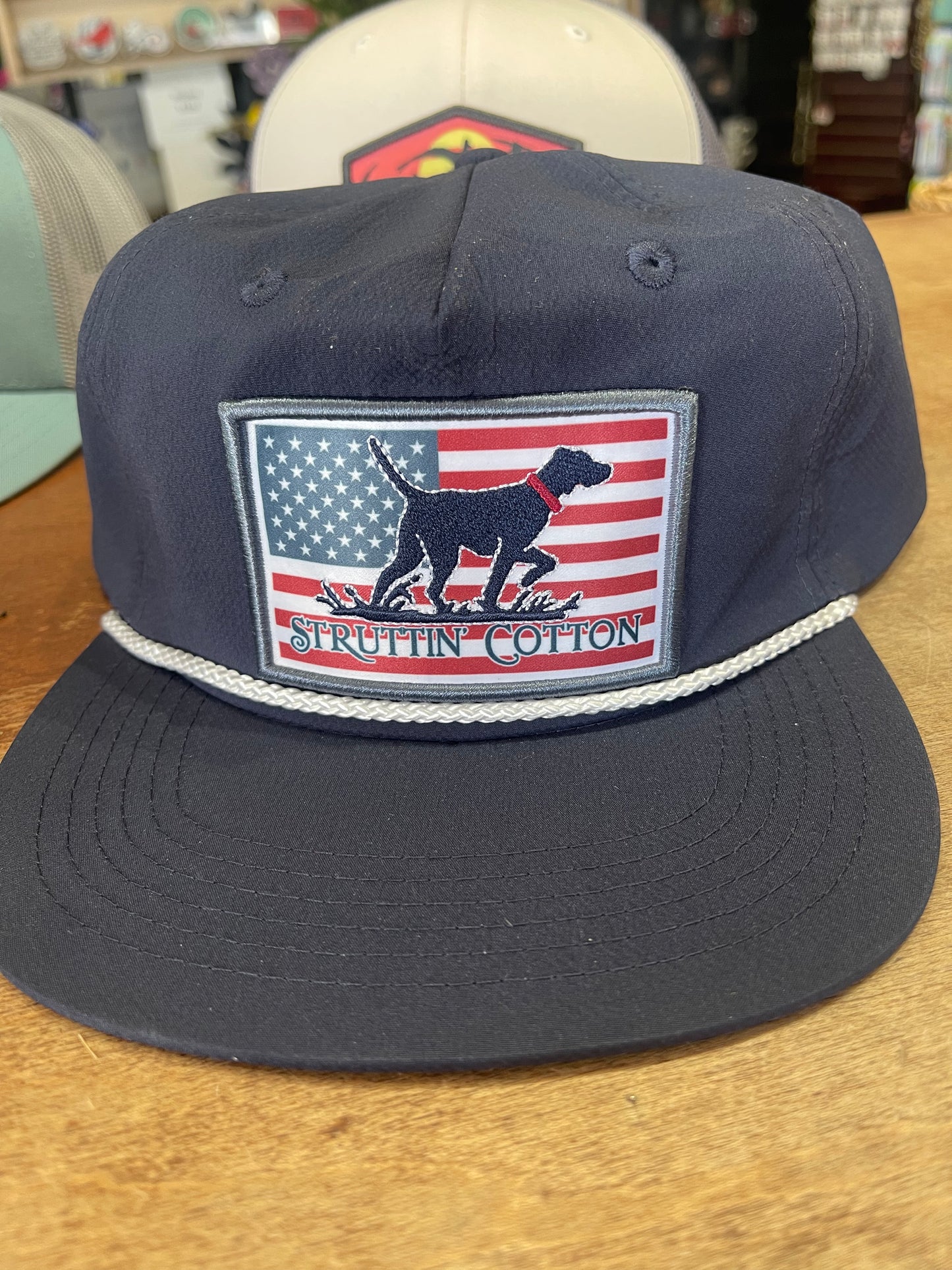 Rope Hat - Freedom Pointer Patch on Navy