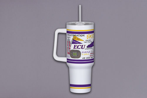 40oz Tumbler w/ Handle - ECU