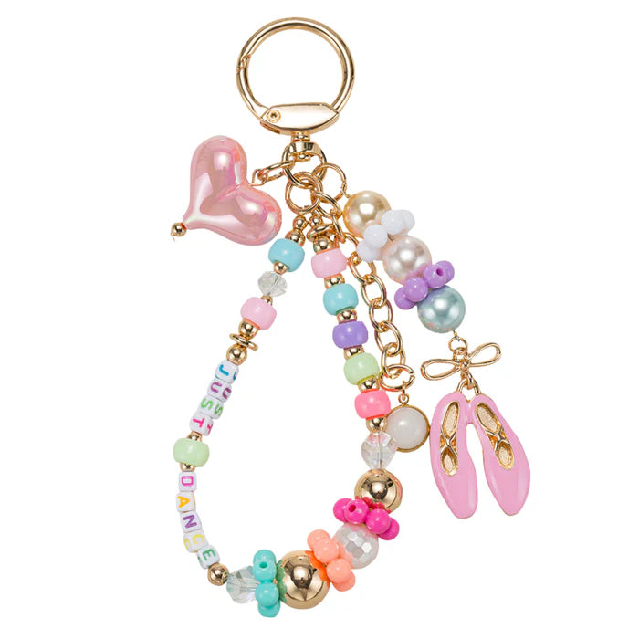 Keychain - Yellow/White/Purple/Pink w/ Ballet Slipper
