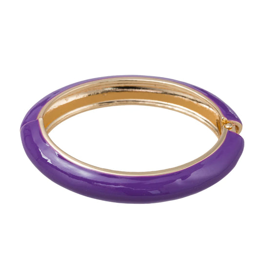 Bangle Bracelet - Purple Enamel