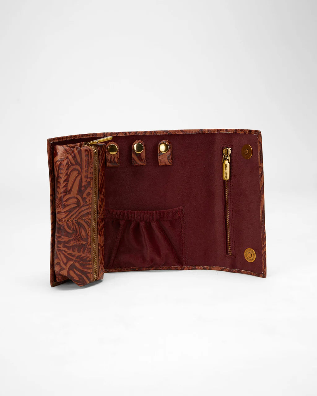 Canyon Jewelry Case - Handtooled Leather
