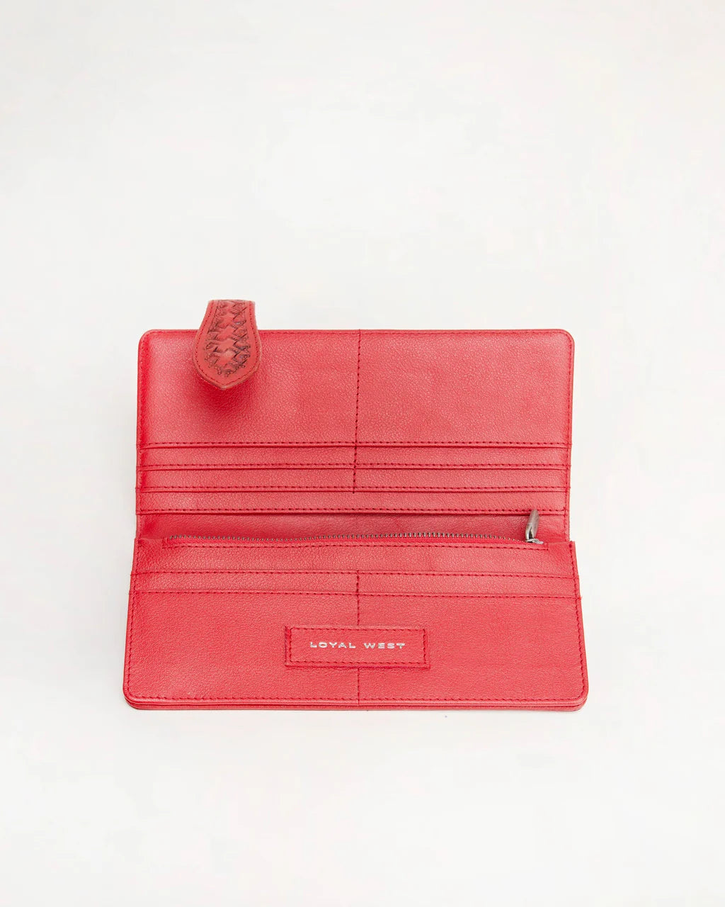Red Handtooled Leather/Calfskin Wallet