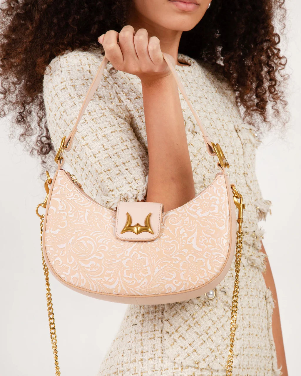Hobo Purse - Beige Floral