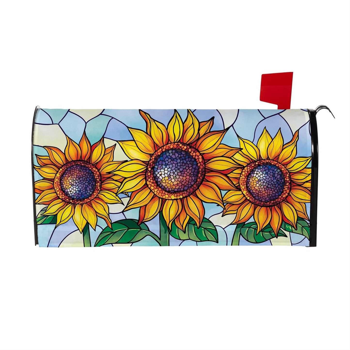 Mailbox Cover - Stained Glass Sunflower