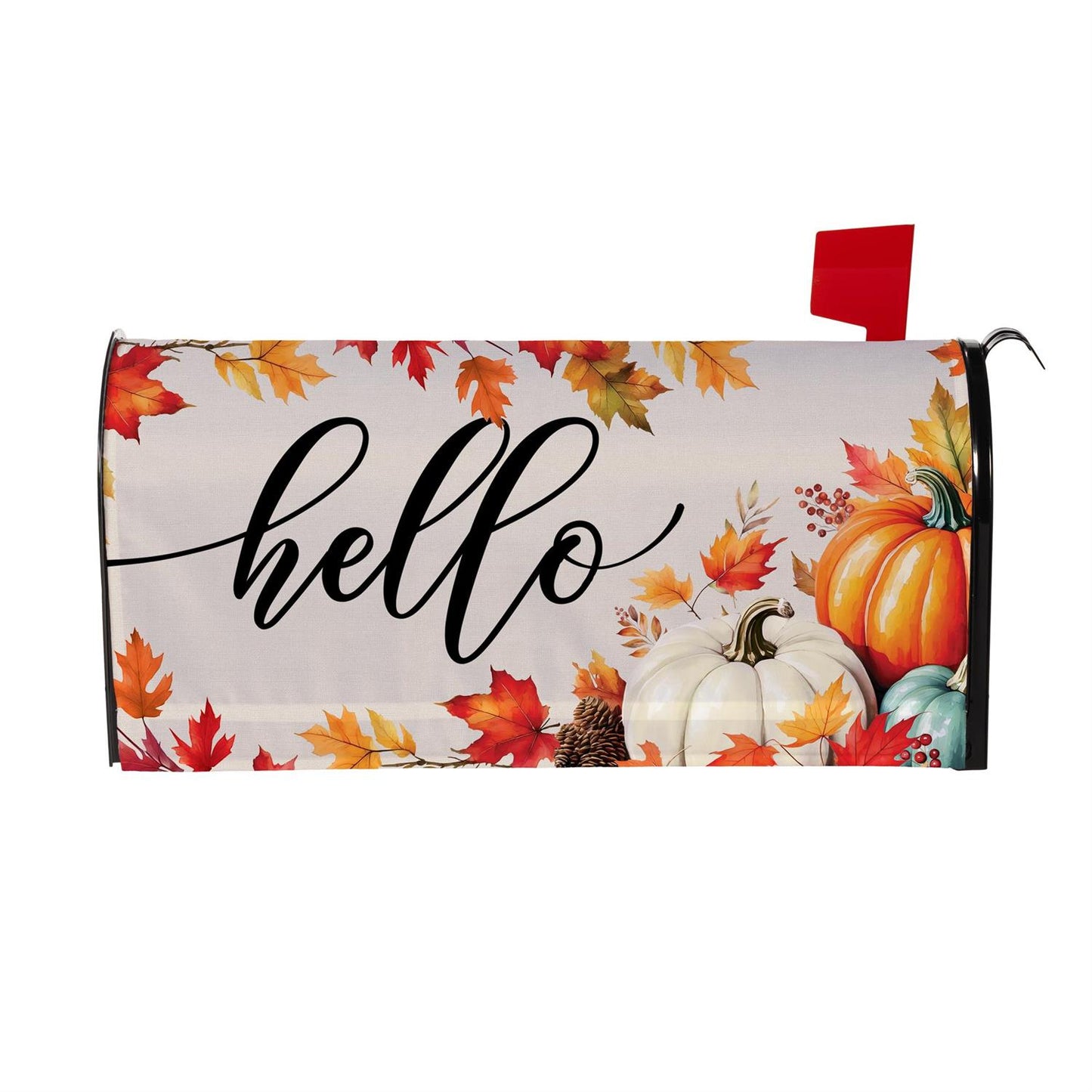 Mailbox Cover - Hello Fall Pumpkins & Leaves
