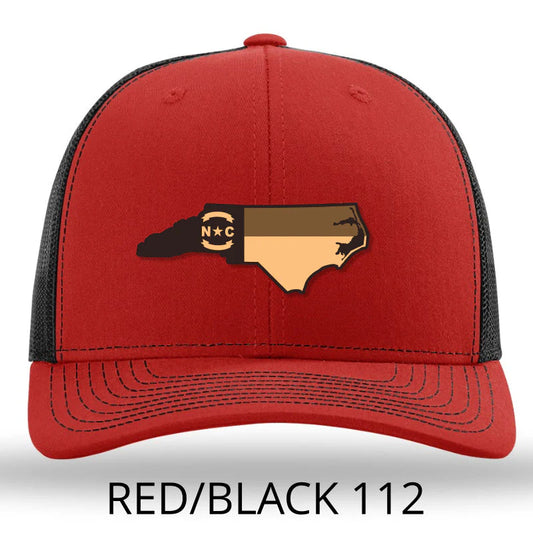 Hat - NC Outline Etched Rd/Black 112 Hat