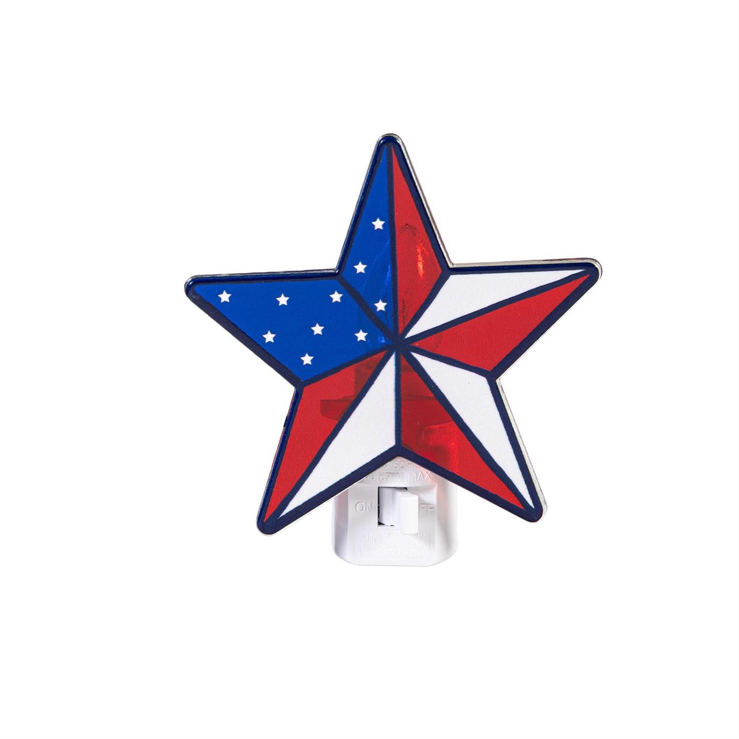 Nightlight - Glass Shaped Patriotic Star