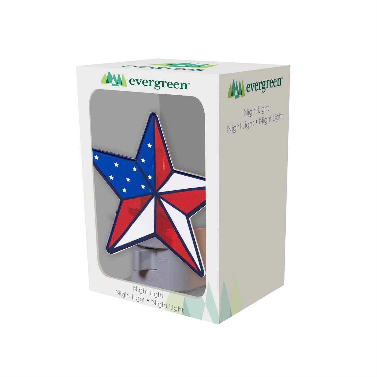 Nightlight - Glass Shaped Patriotic Star