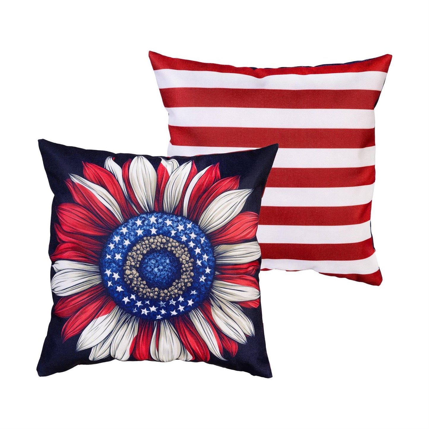 Pillow Cover - Patriotic Vibrant Sunflower