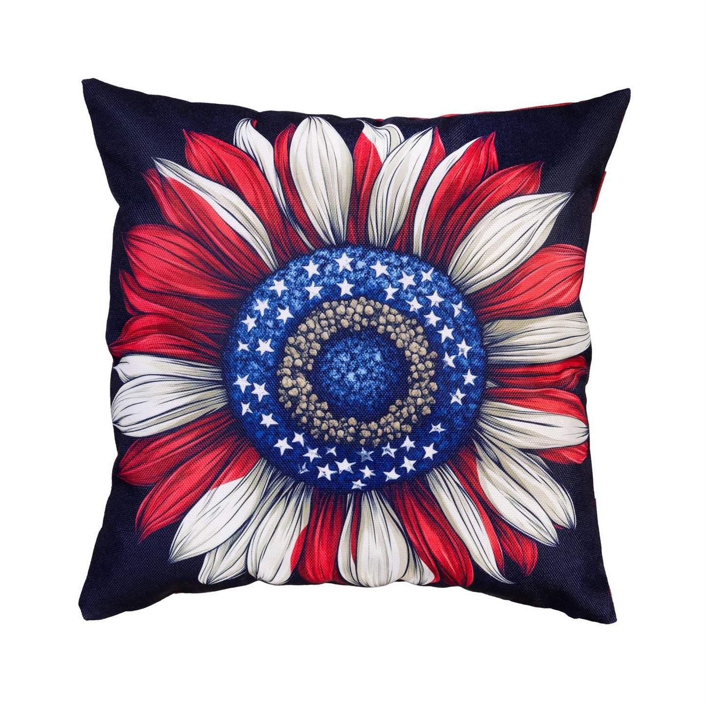 Pillow Cover - Patriotic Vibrant Sunflower