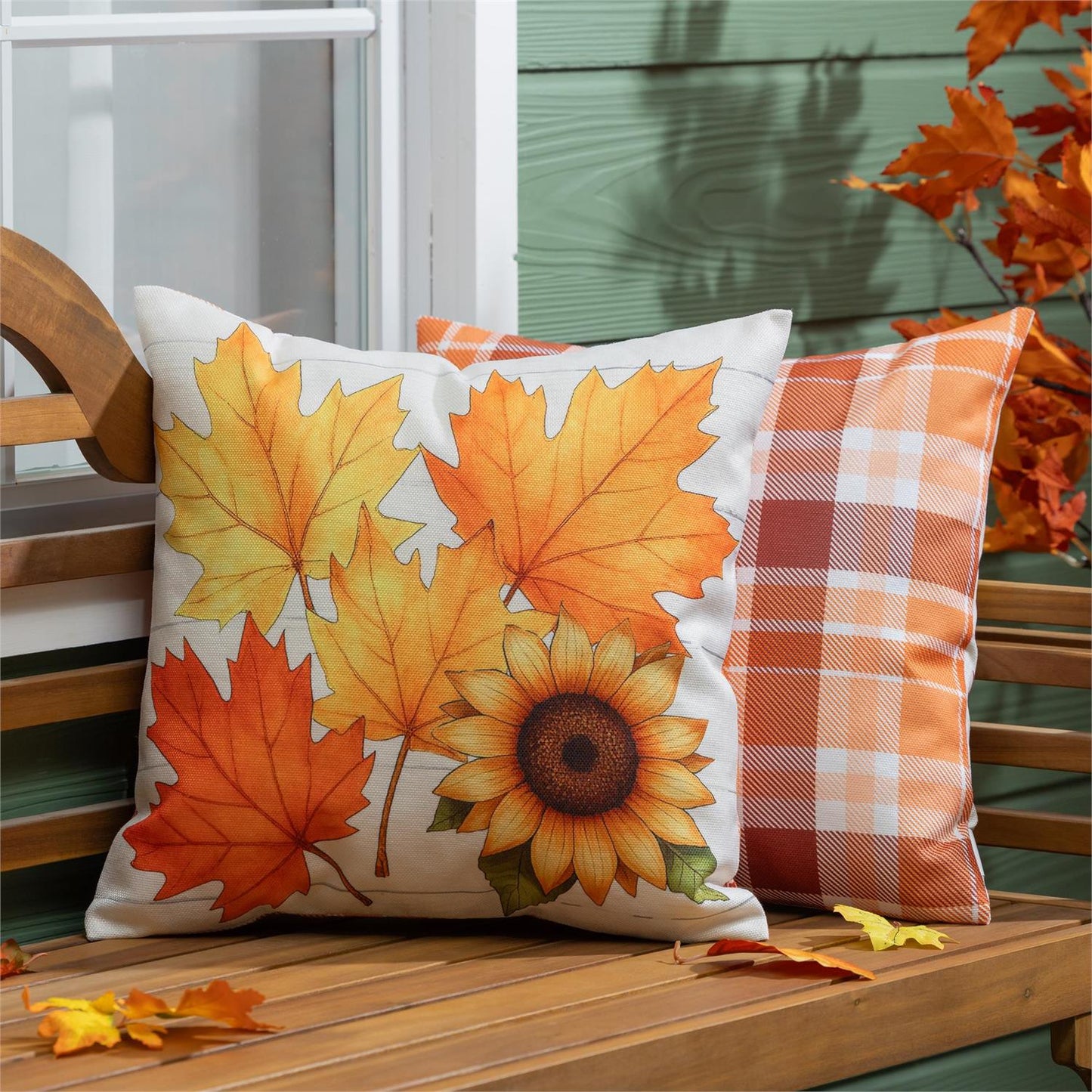 Pillow Cover - Hello Fall Leaves
