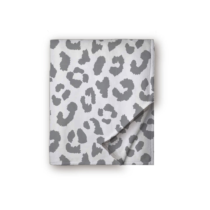 60x80 Blanket - Grey Leopard
