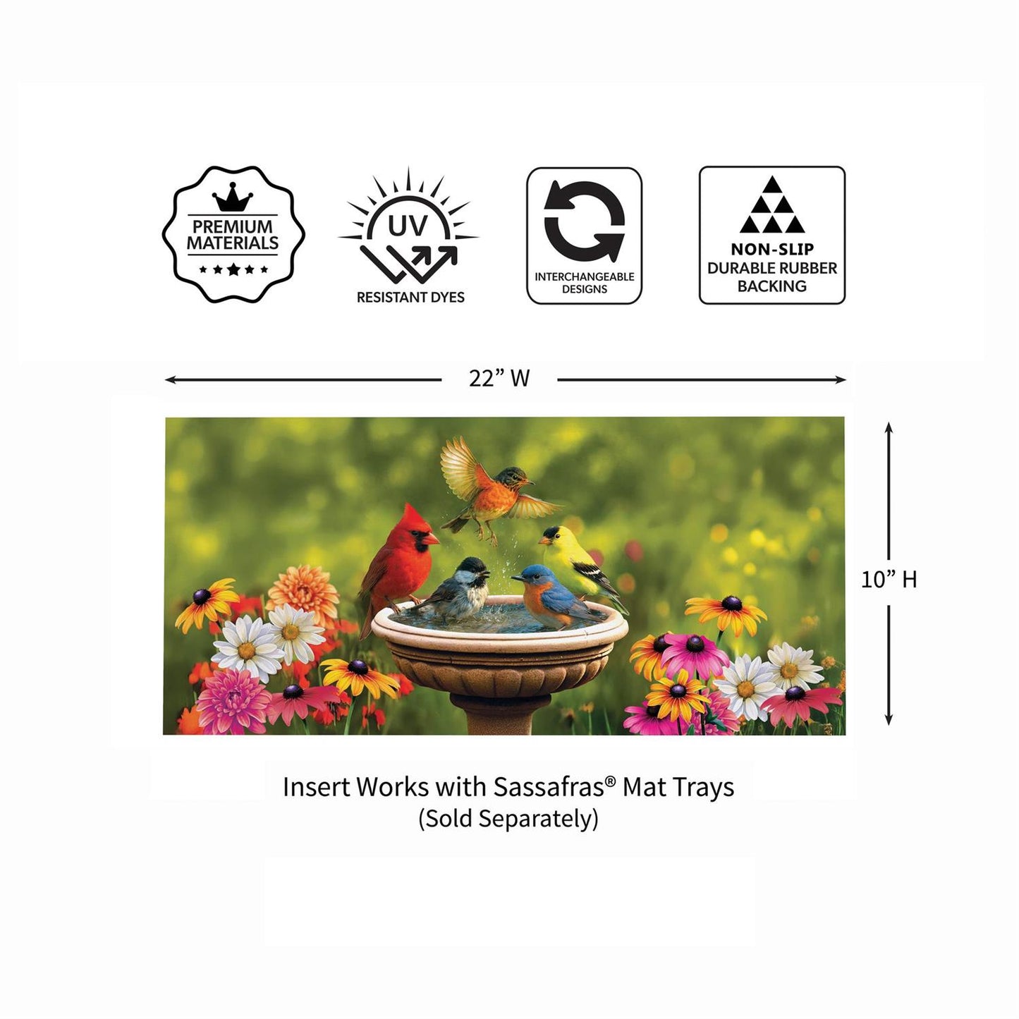 Sassafras Mat - Bathing Birds