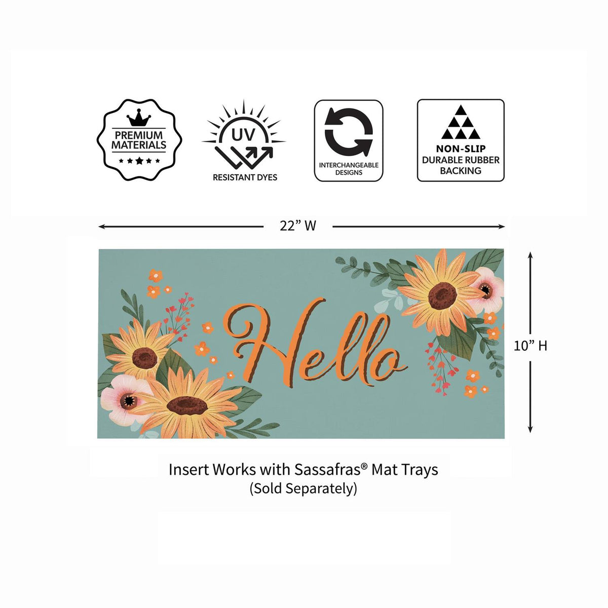 Sassafras Mat - Harvest Blooms Sunflower