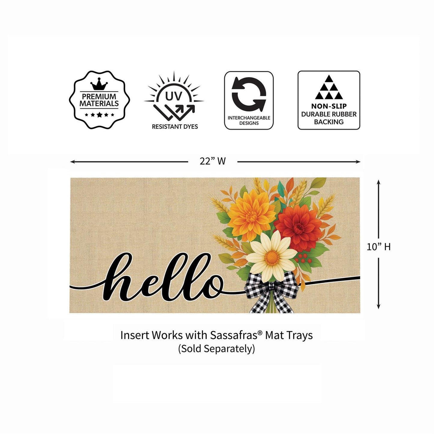 Sassafras Mat - Hello Bow Fall Florals