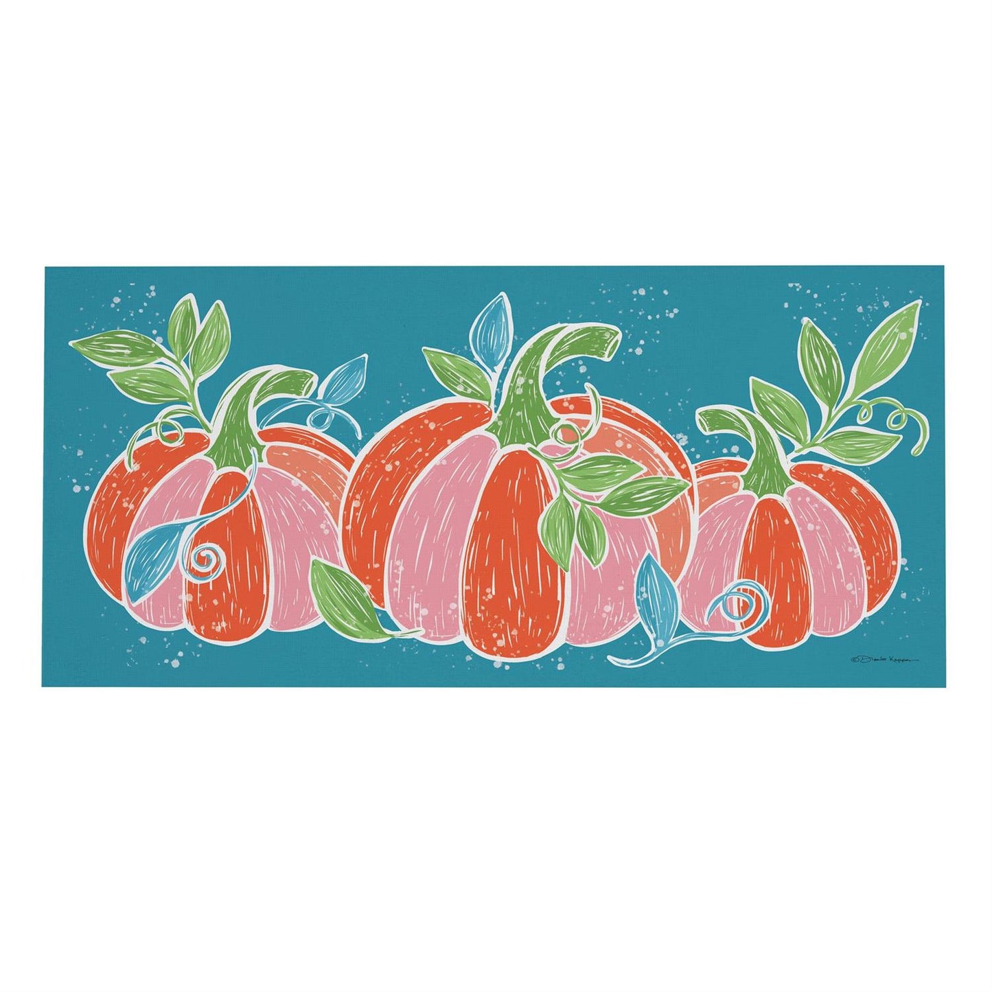 Sassafras Mat - Fun Bright Pumpkin