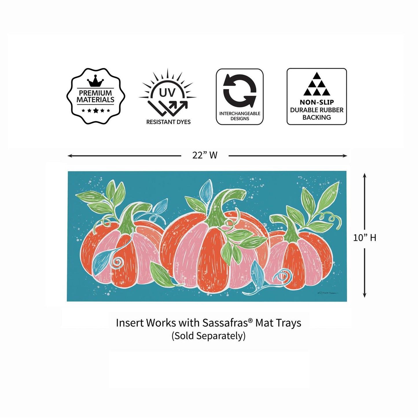 Sassafras Mat - Fun Bright Pumpkin